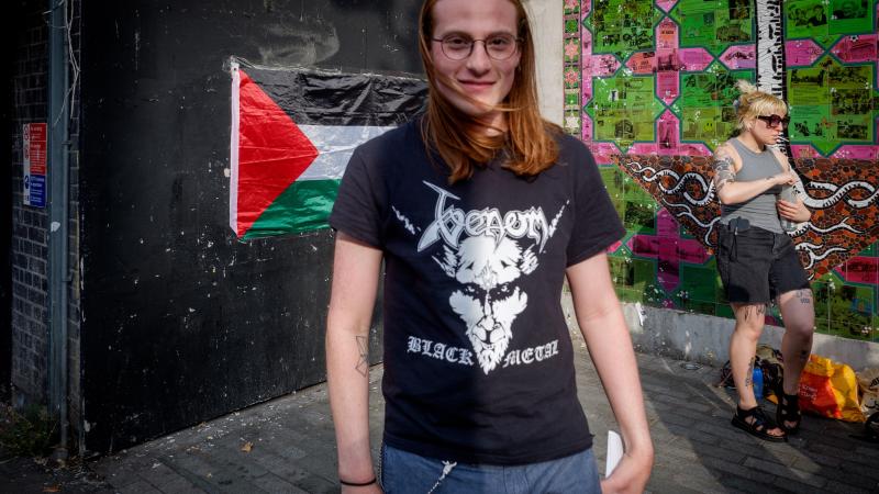 Black metal against genocide. Finsbury Park, London.