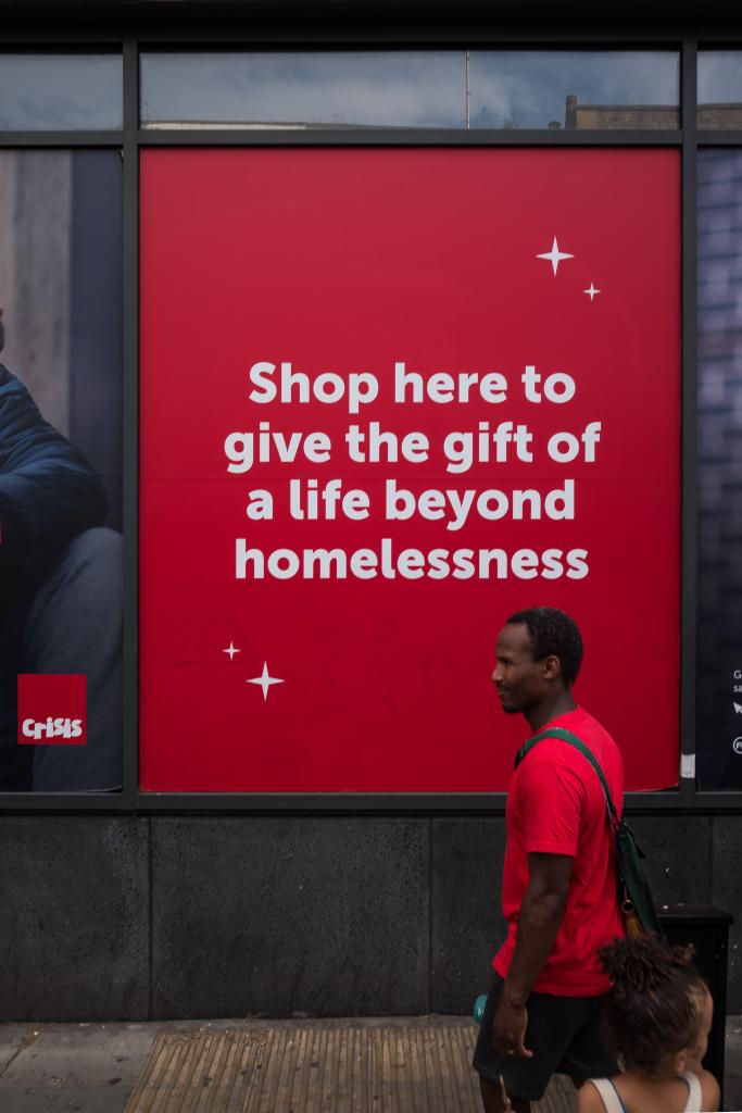 Diminishing welfare state. Finsbury Park, London.