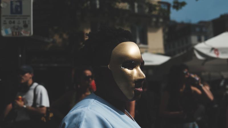 Exploding minority stereotypes. Pro-migrant procession, Brussels 1000.