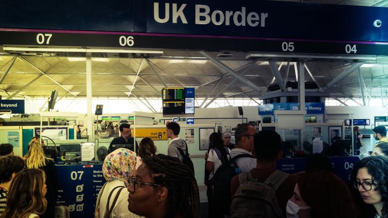 Postcolonial Britain. Immigration, Stansted Airport.