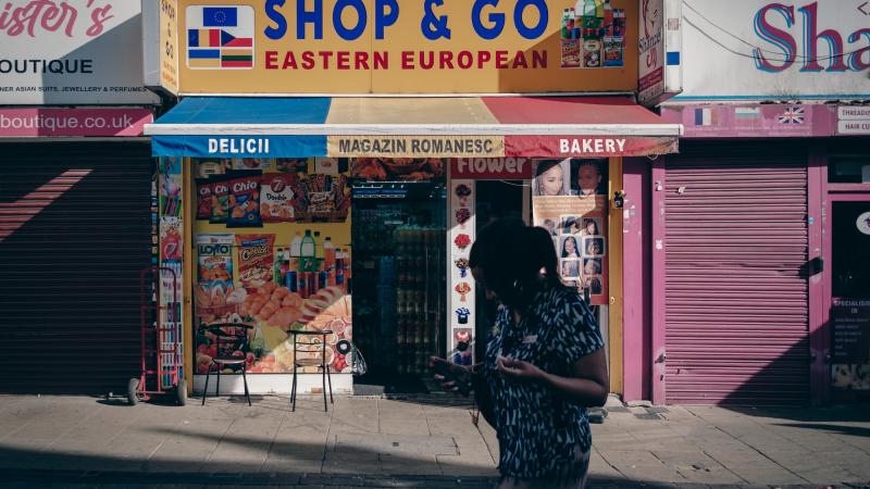 Pre-Brexit Britain. Walthamstow High Street, London.
