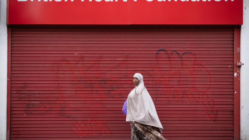 There are many kinds of British hearts. Walthamstow High Street, London.
