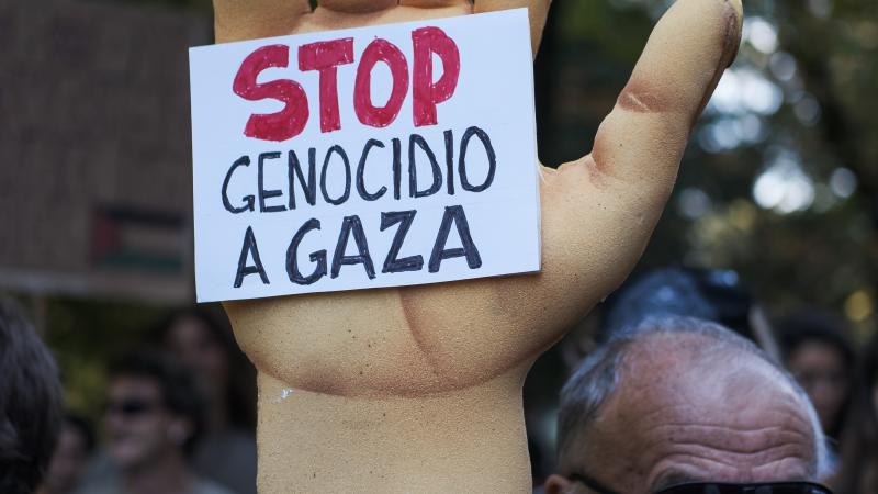 Give the left a hand. End genocide and Zionism protest, Torino.