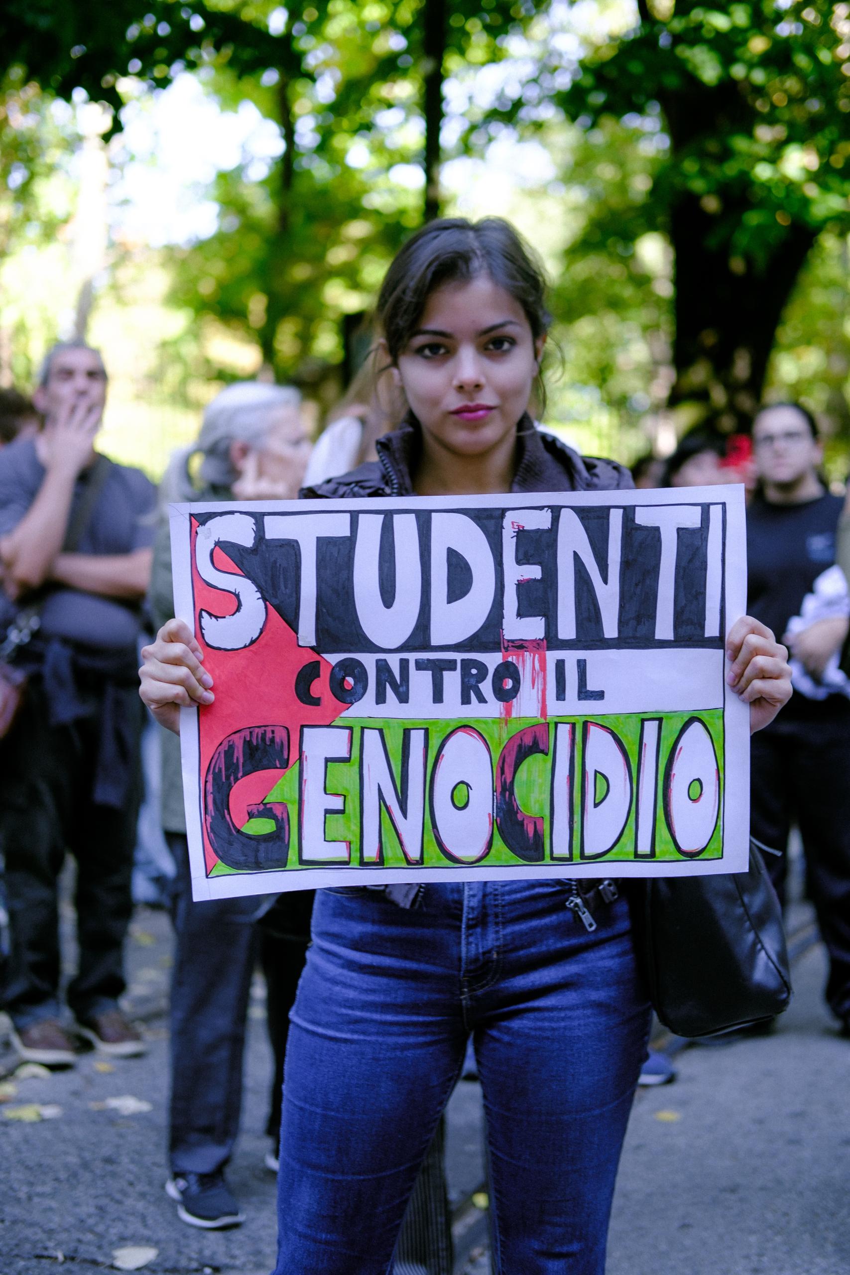 Harbinger of broader unrest. End genocide and Zionism protest, Torino.