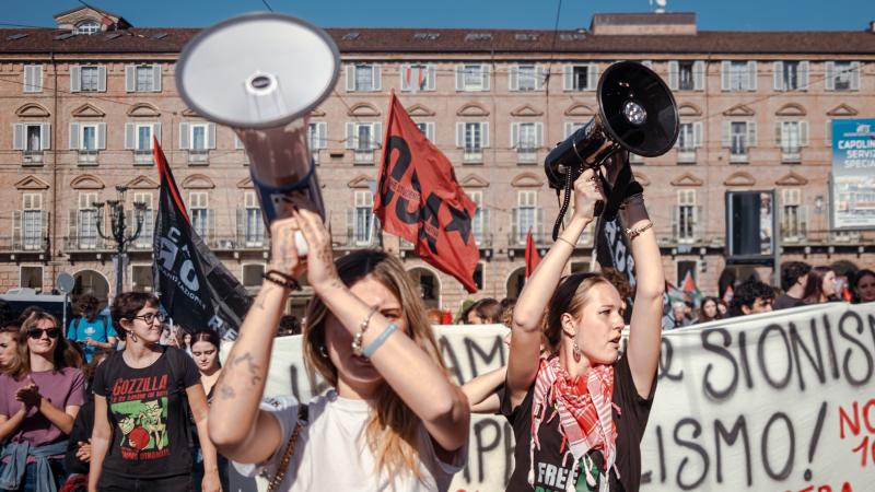Rodchenko was here. End genocide and Zionism protest, Torino.