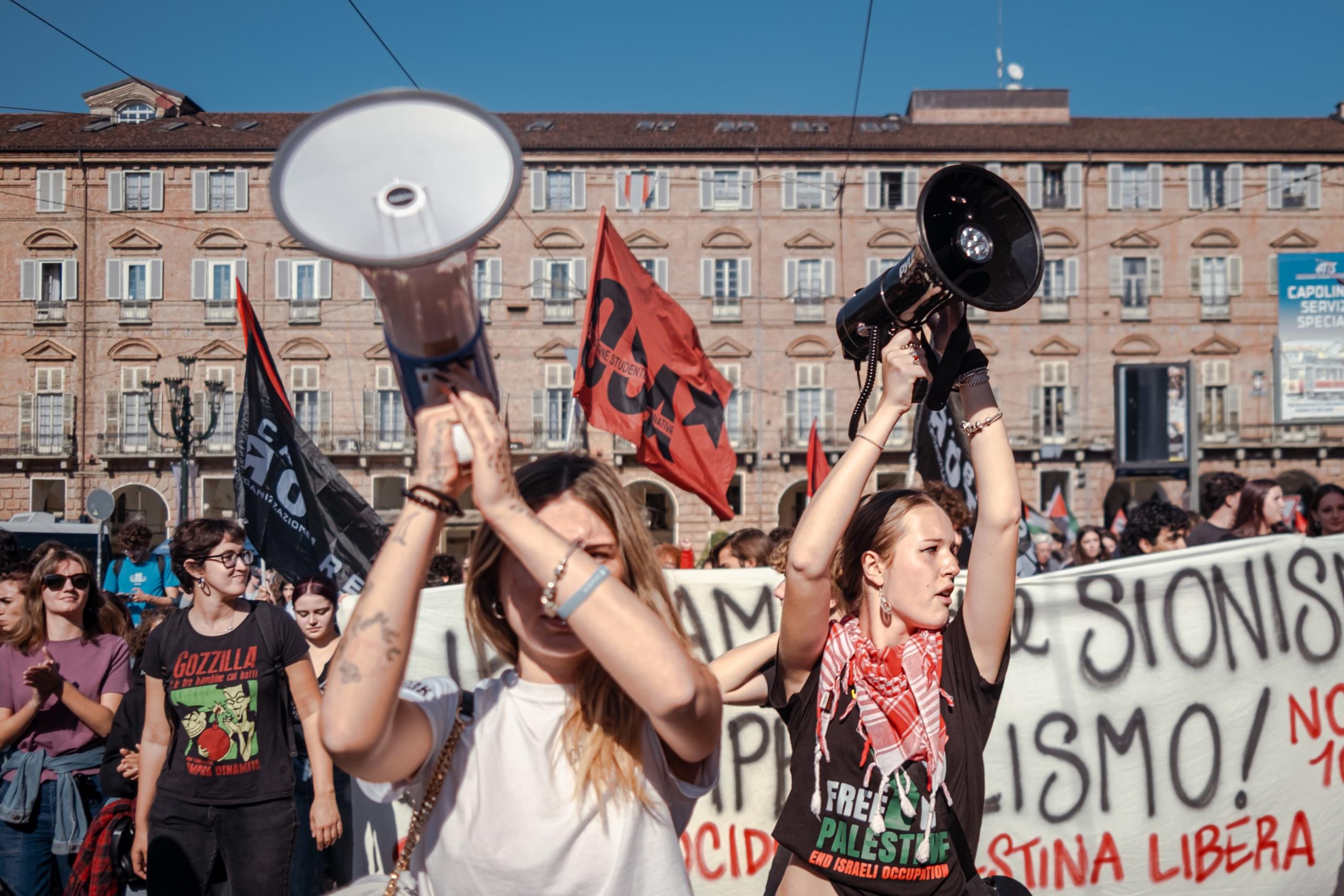 Rodchenko was here. End genocide and Zionism protest, Torino.